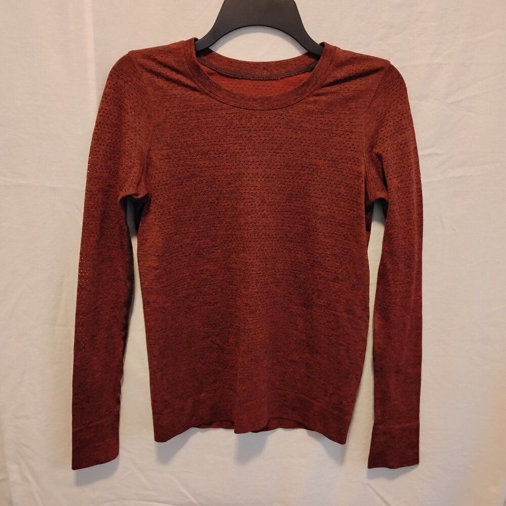 Lululemon Breeze By Long Sleeve *Squad Size 4 Dark Sport Red Black